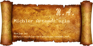 Michler Artemíszia névjegykártya